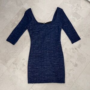 Material Girl Navy Long Sleeve Dress
